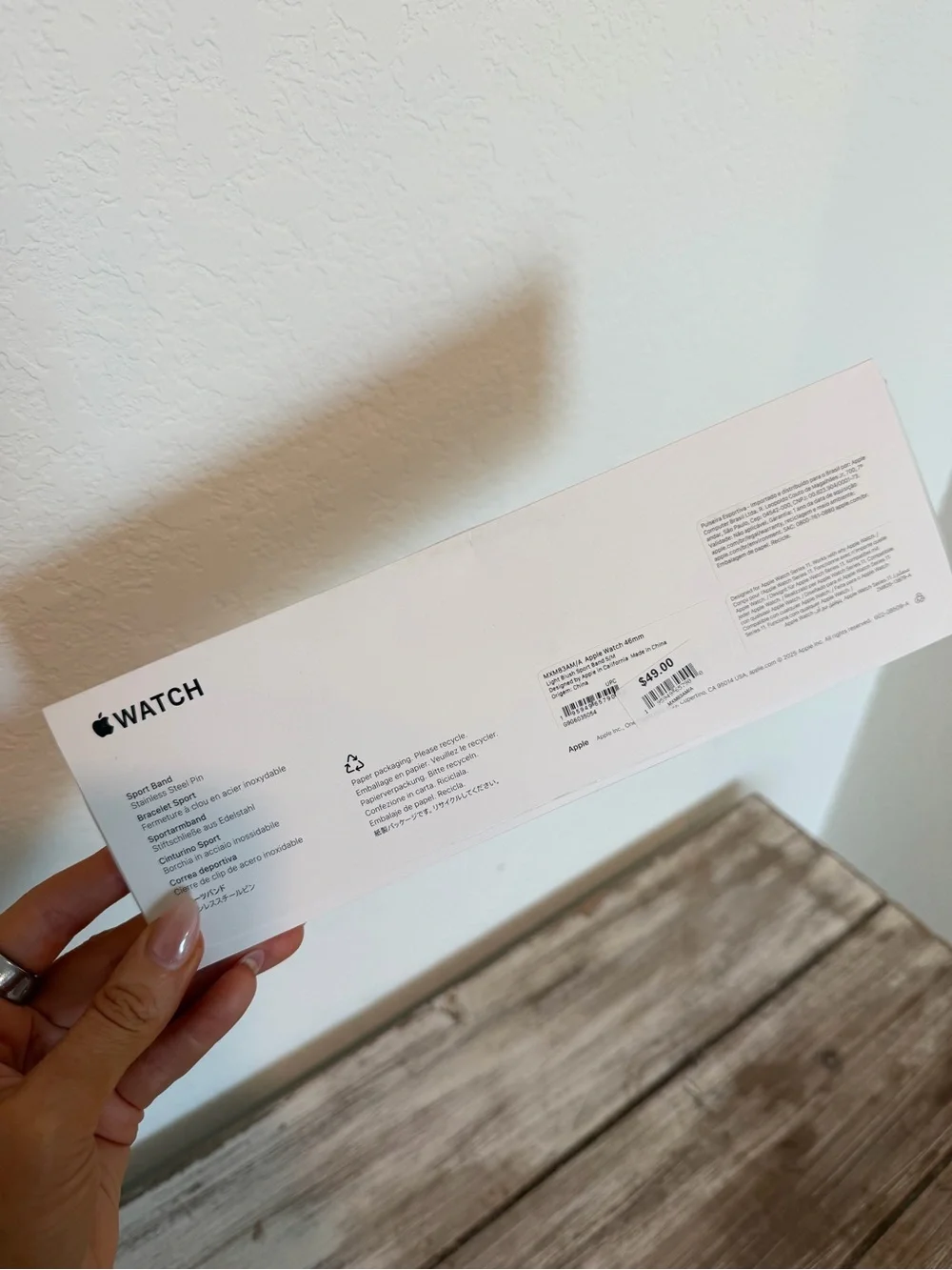 Apple watch band - 46mm small medium, light blush